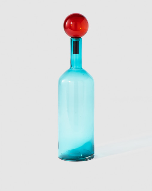 Pols Potten + Bubbles en Bottles, aquablauw-rood, high